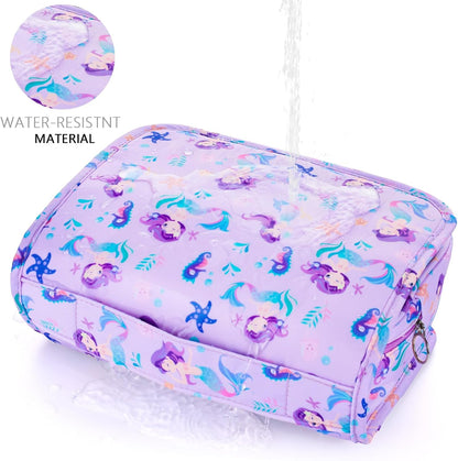 Purple Hanging Toiletry Bag for Girls, Travel Toiletry Bag for Teen Girls Cosmetic Makeup Waterproof Wash Bag Traveling Toiletries, Fluid