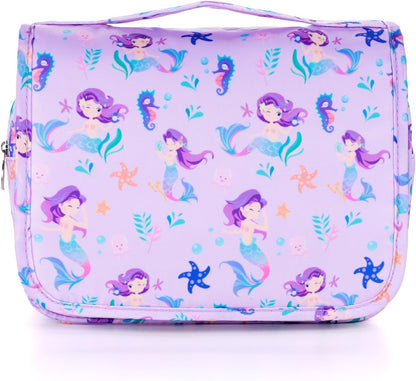 Purple Hanging Toiletry Bag for Girls, Travel Toiletry Bag for Teen Girls Cosmetic Makeup Waterproof Wash Bag Traveling Toiletries, Fluid
