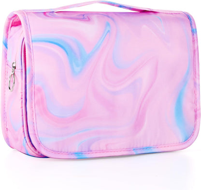 Purple Hanging Toiletry Bag for Girls, Travel Toiletry Bag for Teen Girls Cosmetic Makeup Waterproof Wash Bag Traveling Toiletries, Fluid
