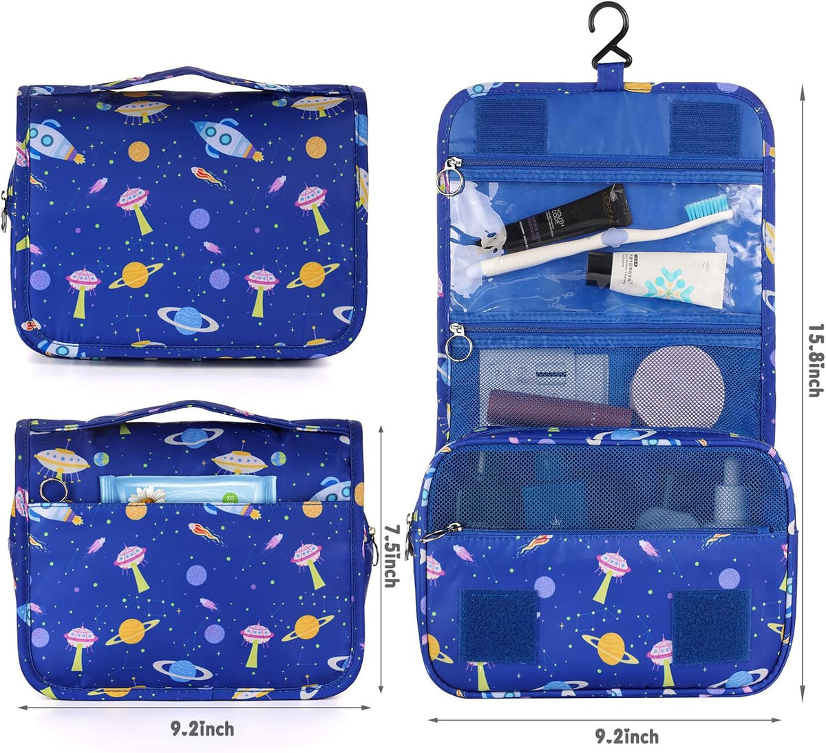 Purple Hanging Toiletry Bag for Girls, Travel Toiletry Bag for Teen Girls Cosmetic Makeup Waterproof Wash Bag Traveling Toiletries, Fluid