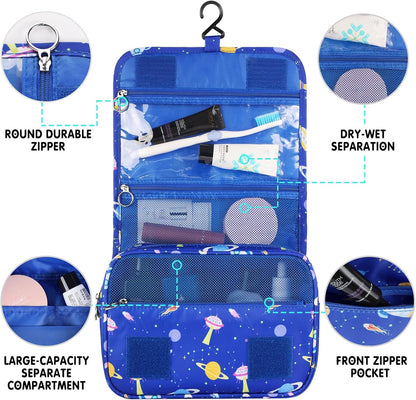 Purple Hanging Toiletry Bag for Girls, Travel Toiletry Bag for Teen Girls Cosmetic Makeup Waterproof Wash Bag Traveling Toiletries, Fluid