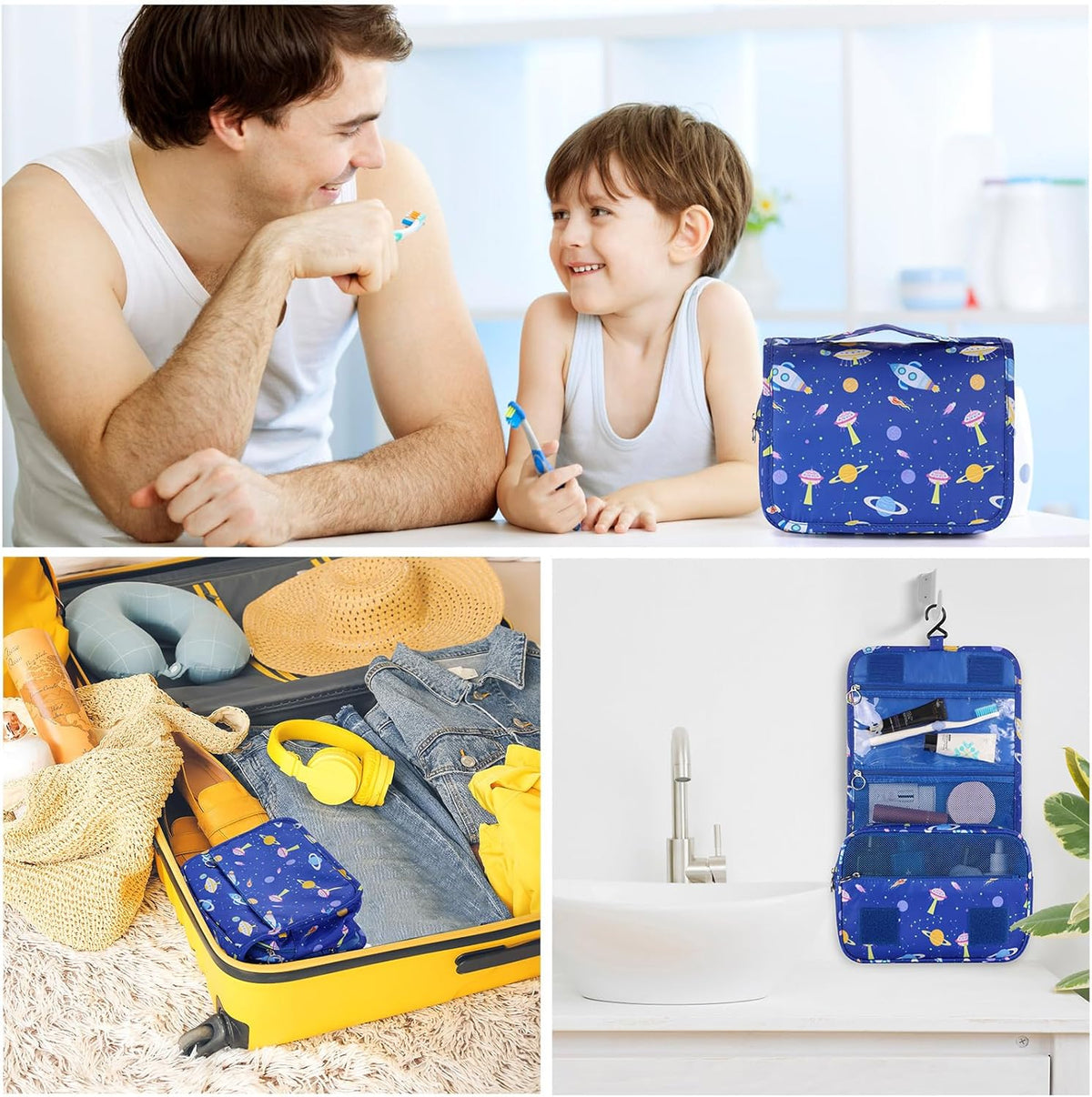Purple Hanging Toiletry Bag for Girls, Travel Toiletry Bag for Teen Girls Cosmetic Makeup Waterproof Wash Bag Traveling Toiletries, Fluid