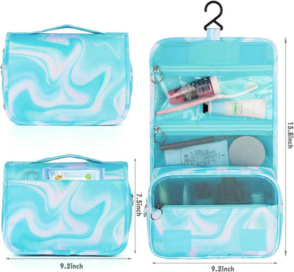 Purple Hanging Toiletry Bag for Girls, Travel Toiletry Bag for Teen Girls Cosmetic Makeup Waterproof Wash Bag Traveling Toiletries, Fluid