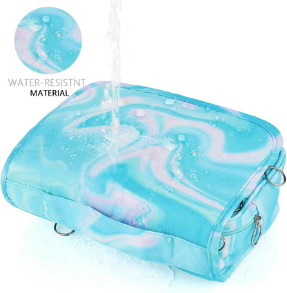 Purple Hanging Toiletry Bag for Girls, Travel Toiletry Bag for Teen Girls Cosmetic Makeup Waterproof Wash Bag Traveling Toiletries, Fluid