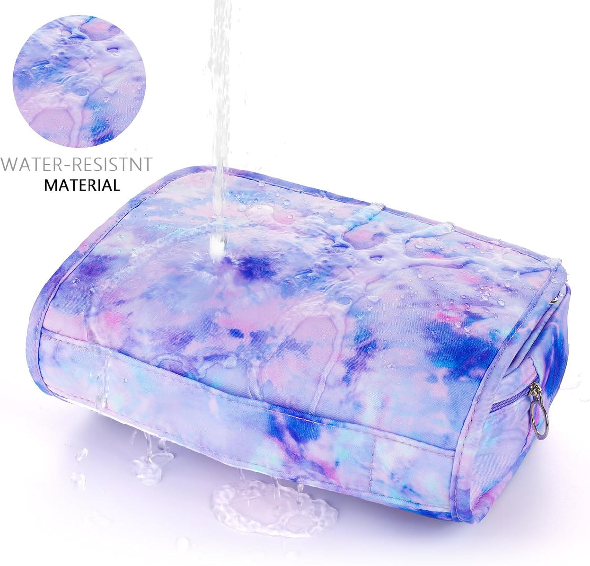 Purple Hanging Toiletry Bag for Girls, Travel Toiletry Bag for Teen Girls Cosmetic Makeup Waterproof Wash Bag Traveling Toiletries, Fluid