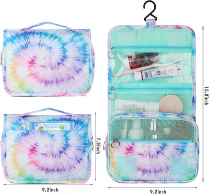 Purple Hanging Toiletry Bag for Girls, Travel Toiletry Bag for Teen Girls Cosmetic Makeup Waterproof Wash Bag Traveling Toiletries, Fluid