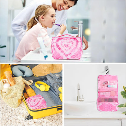 Purple Hanging Toiletry Bag for Girls, Travel Toiletry Bag for Teen Girls Cosmetic Makeup Waterproof Wash Bag Traveling Toiletries, Fluid