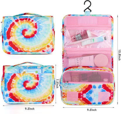 Purple Hanging Toiletry Bag for Girls, Travel Toiletry Bag for Teen Girls Cosmetic Makeup Waterproof Wash Bag Traveling Toiletries, Fluid