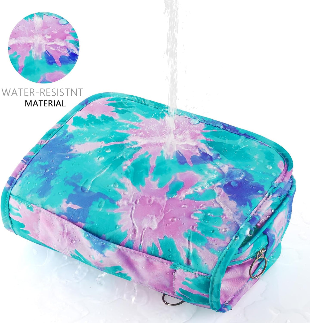 Purple Hanging Toiletry Bag for Girls, Travel Toiletry Bag for Teen Girls Cosmetic Makeup Waterproof Wash Bag Traveling Toiletries, Fluid