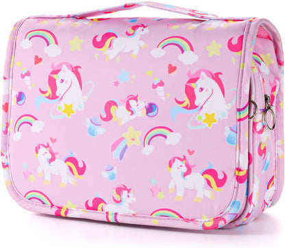 Purple Hanging Toiletry Bag for Girls, Travel Toiletry Bag for Teen Girls Cosmetic Makeup Waterproof Wash Bag Traveling Toiletries, Fluid