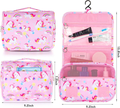 Purple Hanging Toiletry Bag for Girls, Travel Toiletry Bag for Teen Girls Cosmetic Makeup Waterproof Wash Bag Traveling Toiletries, Fluid