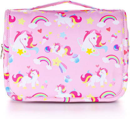 Purple Hanging Toiletry Bag for Girls, Travel Toiletry Bag for Teen Girls Cosmetic Makeup Waterproof Wash Bag Traveling Toiletries, Fluid