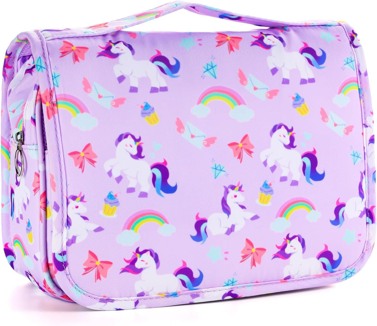 Purple Hanging Toiletry Bag for Girls, Travel Toiletry Bag for Teen Girls Cosmetic Makeup Waterproof Wash Bag Traveling Toiletries, Fluid