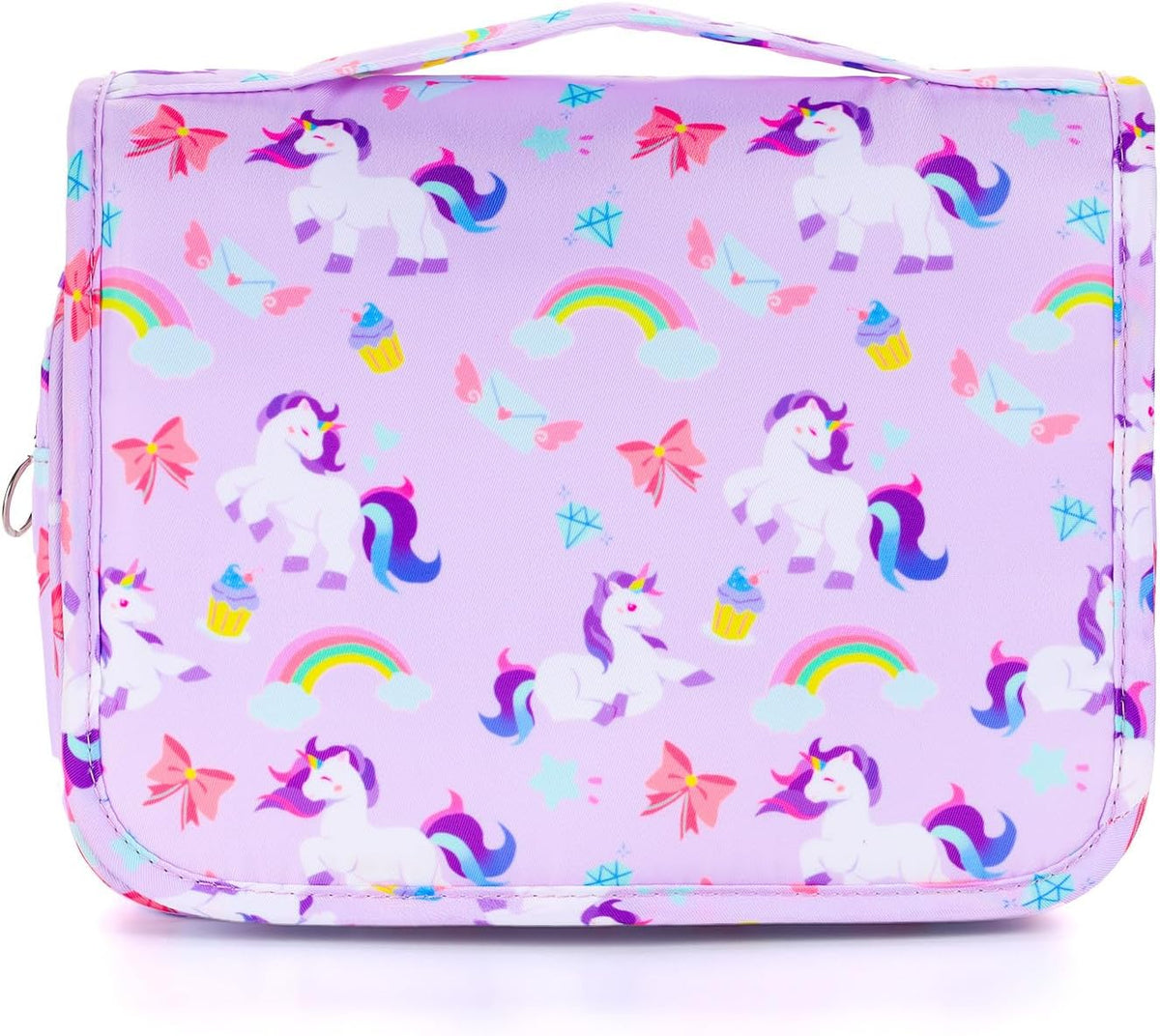 Purple Hanging Toiletry Bag for Girls, Travel Toiletry Bag for Teen Girls Cosmetic Makeup Waterproof Wash Bag Traveling Toiletries, Fluid