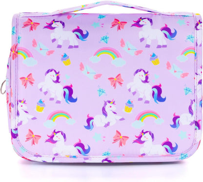 Purple Hanging Toiletry Bag for Girls, Travel Toiletry Bag for Teen Girls Cosmetic Makeup Waterproof Wash Bag Traveling Toiletries, Fluid