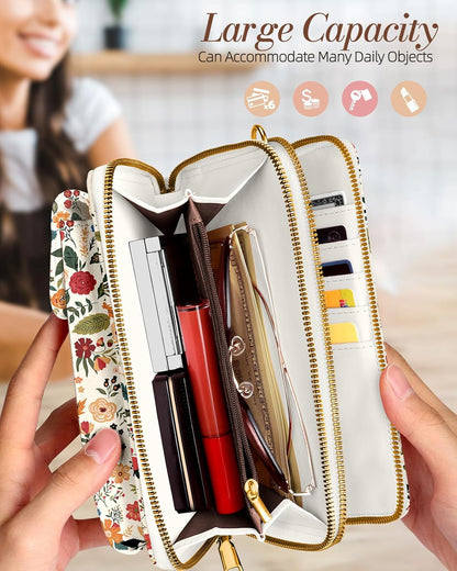 Phone Purse for Women - Cute Small Crossbody Bags Cellphone Wallet with Adjustable Strap Zipper and Card Slots