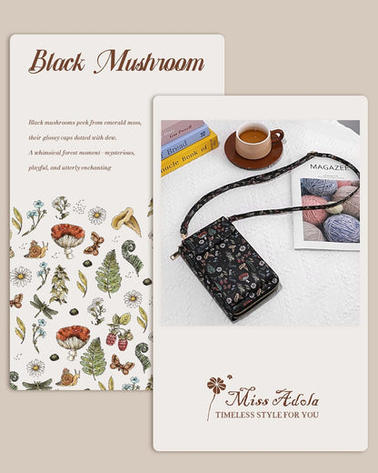 Phone Purse for Women - Cute Small Crossbody Bags Cellphone Wallet with Adjustable Strap Zipper and Card Slots
