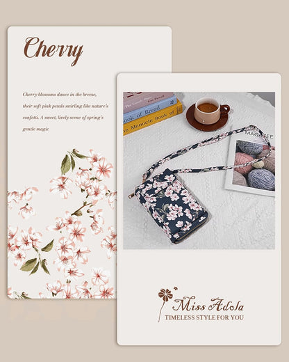 Phone Purse for Women - Cute Small Crossbody Bags Cellphone Wallet with Adjustable Strap Zipper and Card Slots