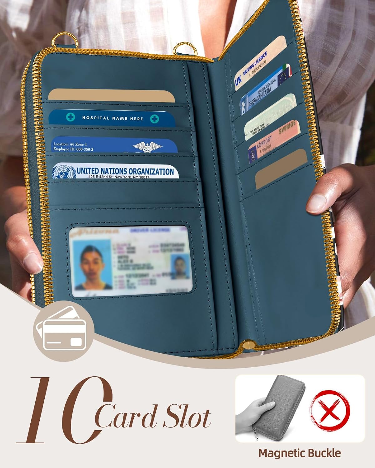 Phone Purse for Women - Cute Small Crossbody Bags Cellphone Wallet with Adjustable Strap Zipper and Card Slots