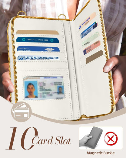 Phone Purse for Women - Cute Small Crossbody Bags Cellphone Wallet with Adjustable Strap Zipper and Card Slots