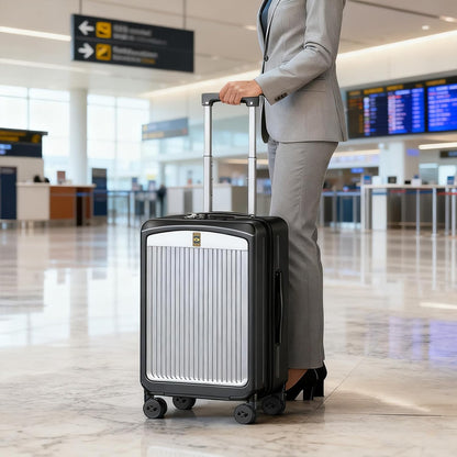 Carry on Luggage Airline Approved, 20 Inch with TSA Lock | PC Hard Shell Suitcase with Double Spinner Wheels and USB Port, Lightweight for Travel & Business