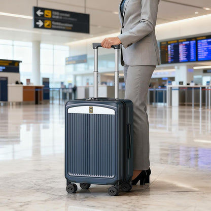 Carry on Luggage Airline Approved, 20 Inch with TSA Lock | PC Hard Shell Suitcase with Double Spinner Wheels and USB Port, Lightweight for Travel & Business