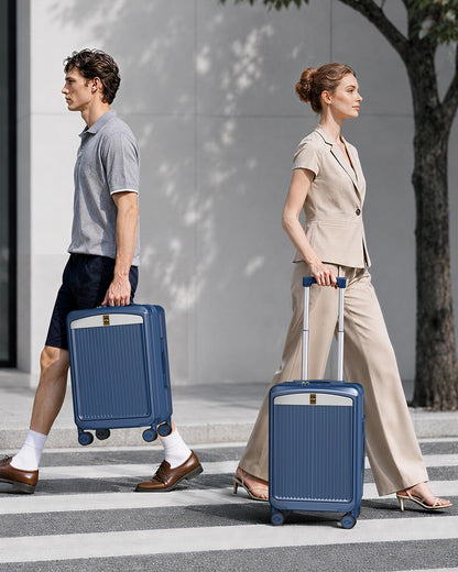 Carry on Luggage Airline Approved, 20 Inch with TSA Lock | PC Hard Shell Suitcase with Double Spinner Wheels and USB Port, Lightweight for Travel & Business