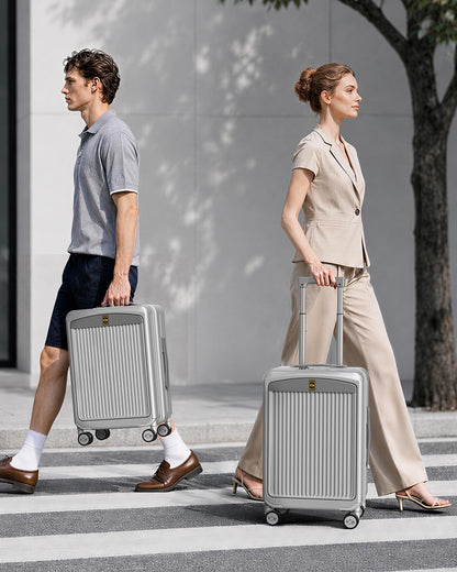 Carry on Luggage Airline Approved, 20 Inch with TSA Lock | PC Hard Shell Suitcase with Double Spinner Wheels and USB Port, Lightweight for Travel & Business