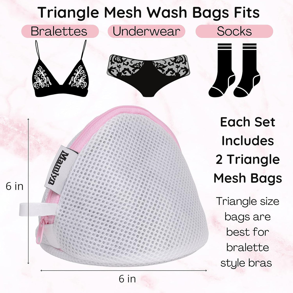 Mesh Bra Bags for Washing Machine, Lingerie wash Bags for Laundry