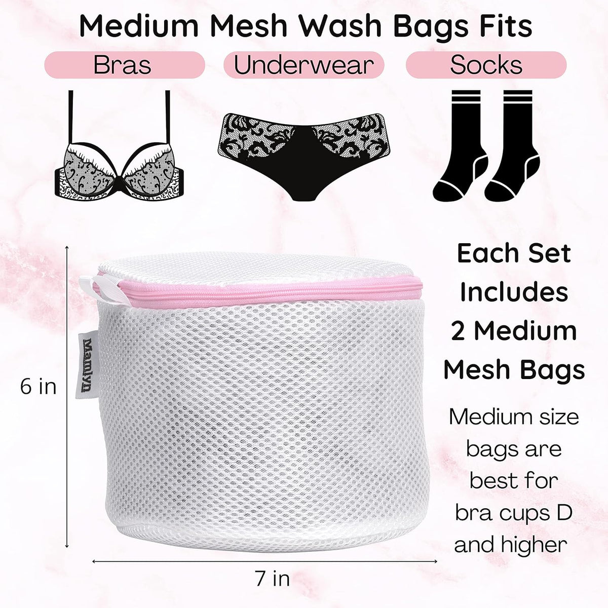 Mesh Bra Bags for Washing Machine, Lingerie wash Bags for Laundry