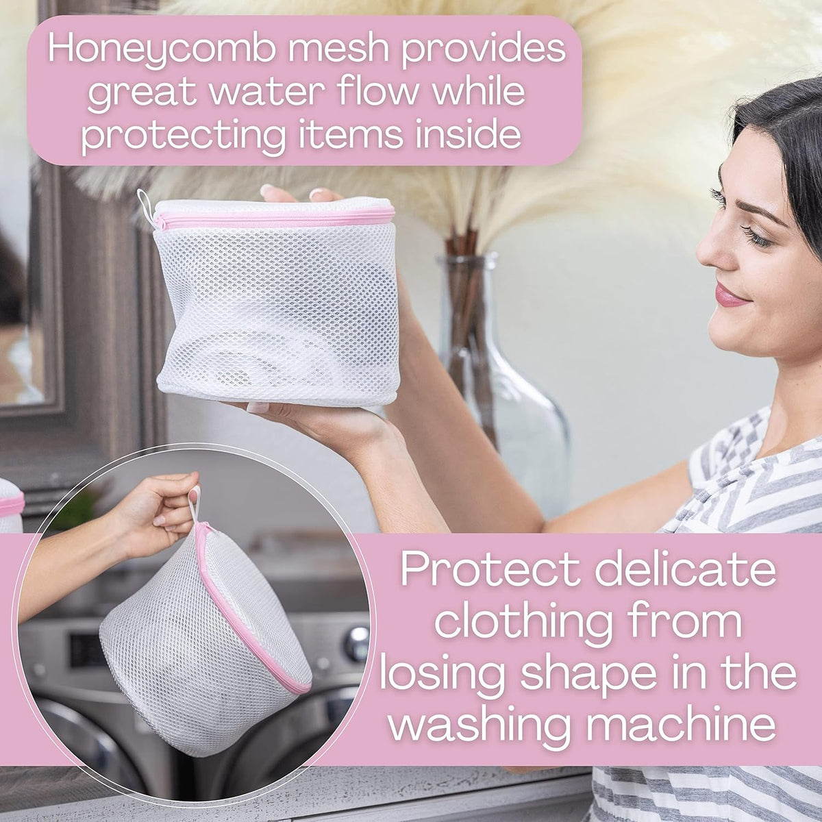 Mesh Bra Bags for Washing Machine, Lingerie wash Bags for Laundry
