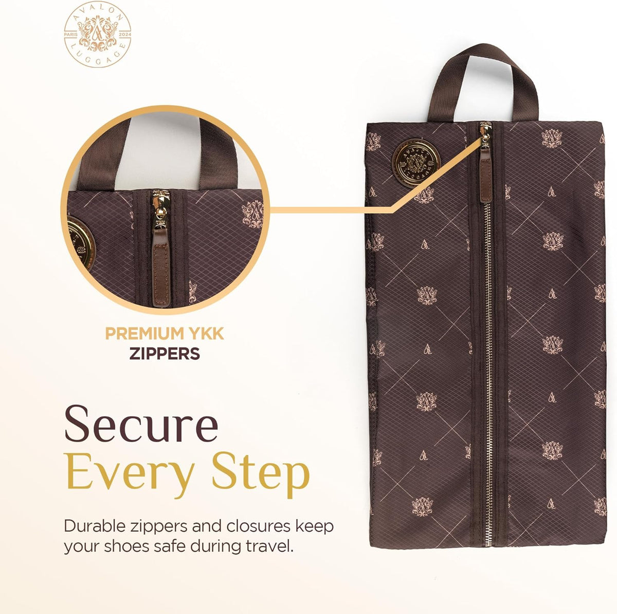 Shoe Bags for Travel - Footwear Organizer for Suitcases, Gym, Work Trips (Yellow Flower)