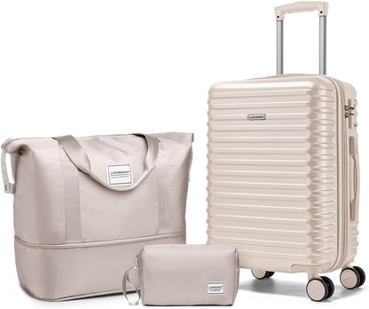 Carry on Luggage 22x14x9 Airline Approved, Expandable 20 Inch Hardside Suitcase with Wheels TSA Lock, PC+ABS Lightweight Carry on Suitcases for Women and Men, Lake Green (20/DB/TB)