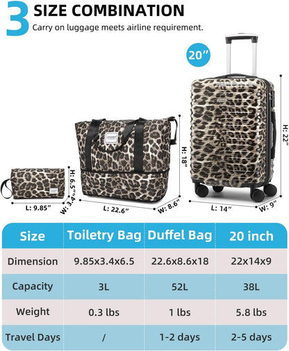 Carry on Luggage 22x14x9 Airline Approved, Expandable 20 Inch Hardside Suitcase with Wheels TSA Lock, PC+ABS Lightweight Carry on Suitcases for Women and Men, Lake Green (20/DB/TB)