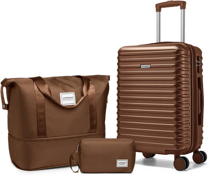 Carry on Luggage 22x14x9 Airline Approved, Expandable 20 Inch Hardside Suitcase with Wheels TSA Lock, PC+ABS Lightweight Carry on Suitcases for Women and Men, Lake Green (20/DB/TB)