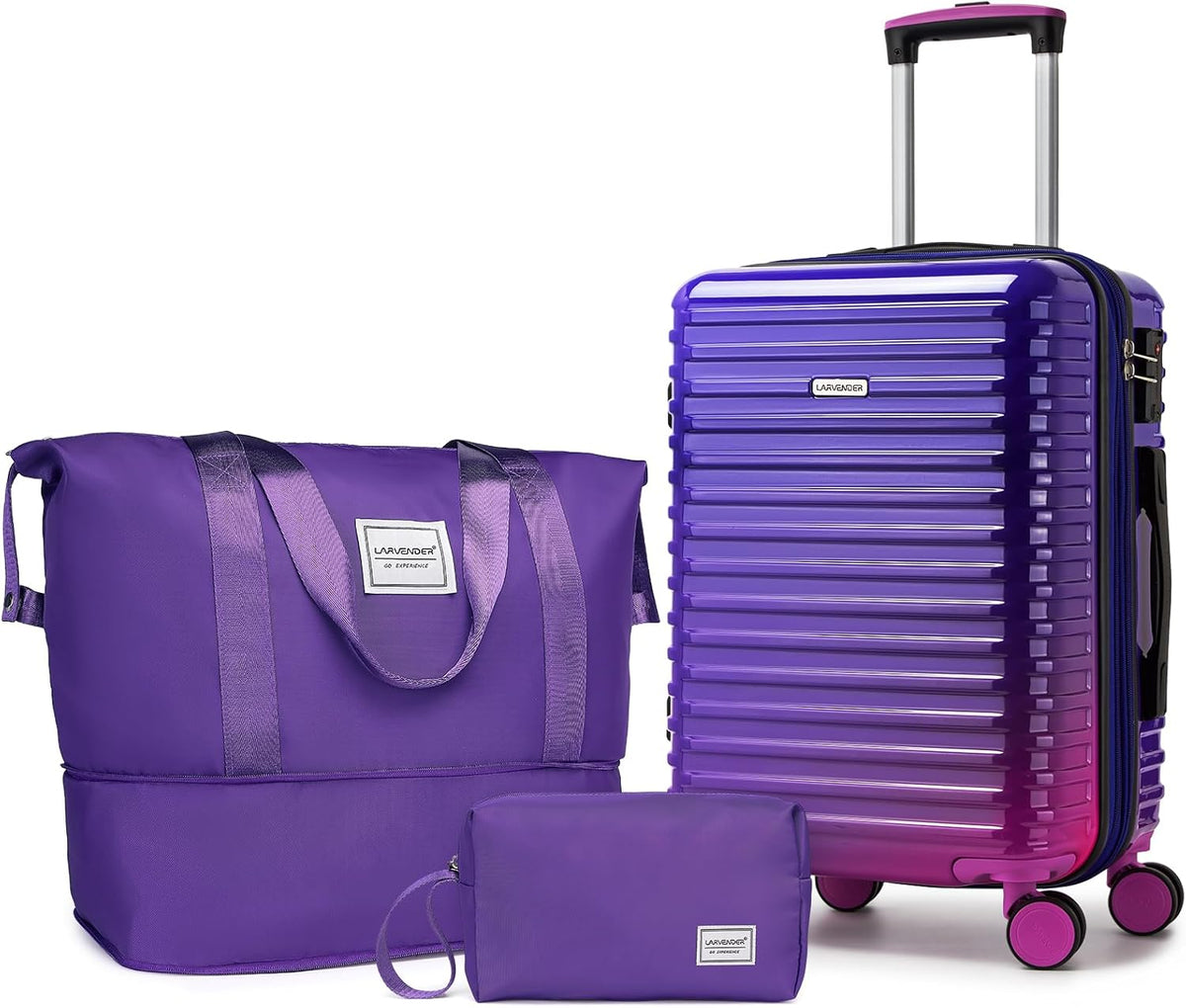 Carry on Luggage 22x14x9 Airline Approved, Expandable 20 Inch Hardside Suitcase with Wheels TSA Lock, PC+ABS Lightweight Carry on Suitcases for Women and Men, Lake Green (20/DB/TB)