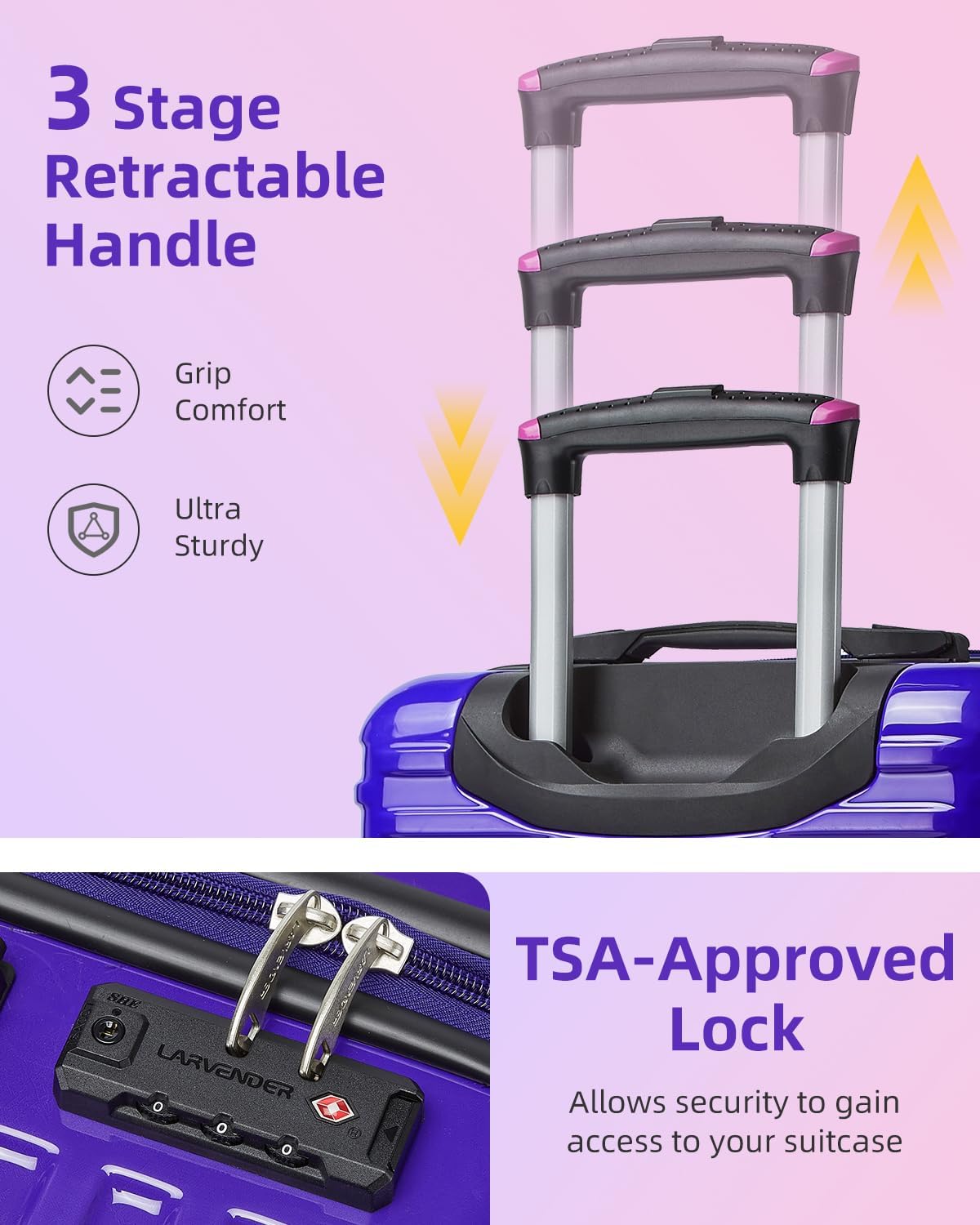 Carry on Luggage 22x14x9 Airline Approved, Expandable 20 Inch Hardside Suitcase with Wheels TSA Lock, PC+ABS Lightweight Carry on Suitcases for Women and Men, Lake Green (20/DB/TB)