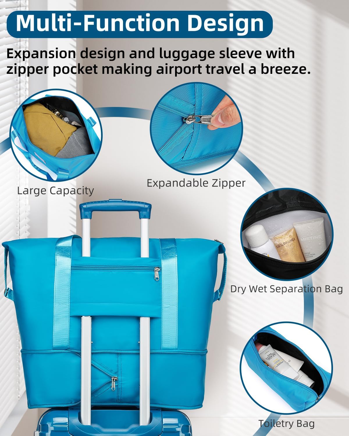 Carry on Luggage 22x14x9 Airline Approved, Expandable 20 Inch Hardside Suitcase with Wheels TSA Lock, PC+ABS Lightweight Carry on Suitcases for Women and Men, Lake Green (20/DB/TB)