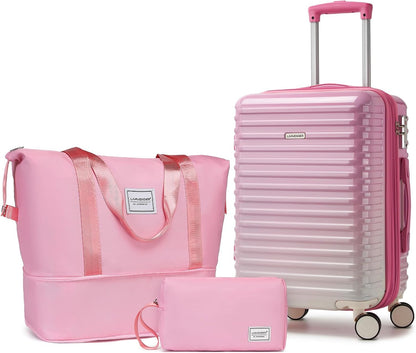 Carry on Luggage 22x14x9 Airline Approved, Expandable 20 Inch Hardside Suitcase with Wheels TSA Lock, PC+ABS Lightweight Carry on Suitcases for Women and Men, Lake Green (20/DB/TB)