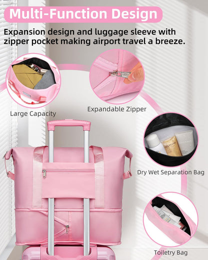 Carry on Luggage 22x14x9 Airline Approved, Expandable 20 Inch Hardside Suitcase with Wheels TSA Lock, PC+ABS Lightweight Carry on Suitcases for Women and Men, Lake Green (20/DB/TB)