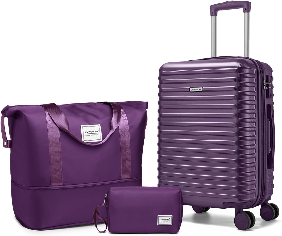 Carry on Luggage 22x14x9 Airline Approved, Expandable 20 Inch Hardside Suitcase with Wheels TSA Lock, PC+ABS Lightweight Carry on Suitcases for Women and Men, Lake Green (20/DB/TB)
