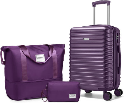 Carry on Luggage 22x14x9 Airline Approved, Expandable 20 Inch Hardside Suitcase with Wheels TSA Lock, PC+ABS Lightweight Carry on Suitcases for Women and Men, Lake Green (20/DB/TB)