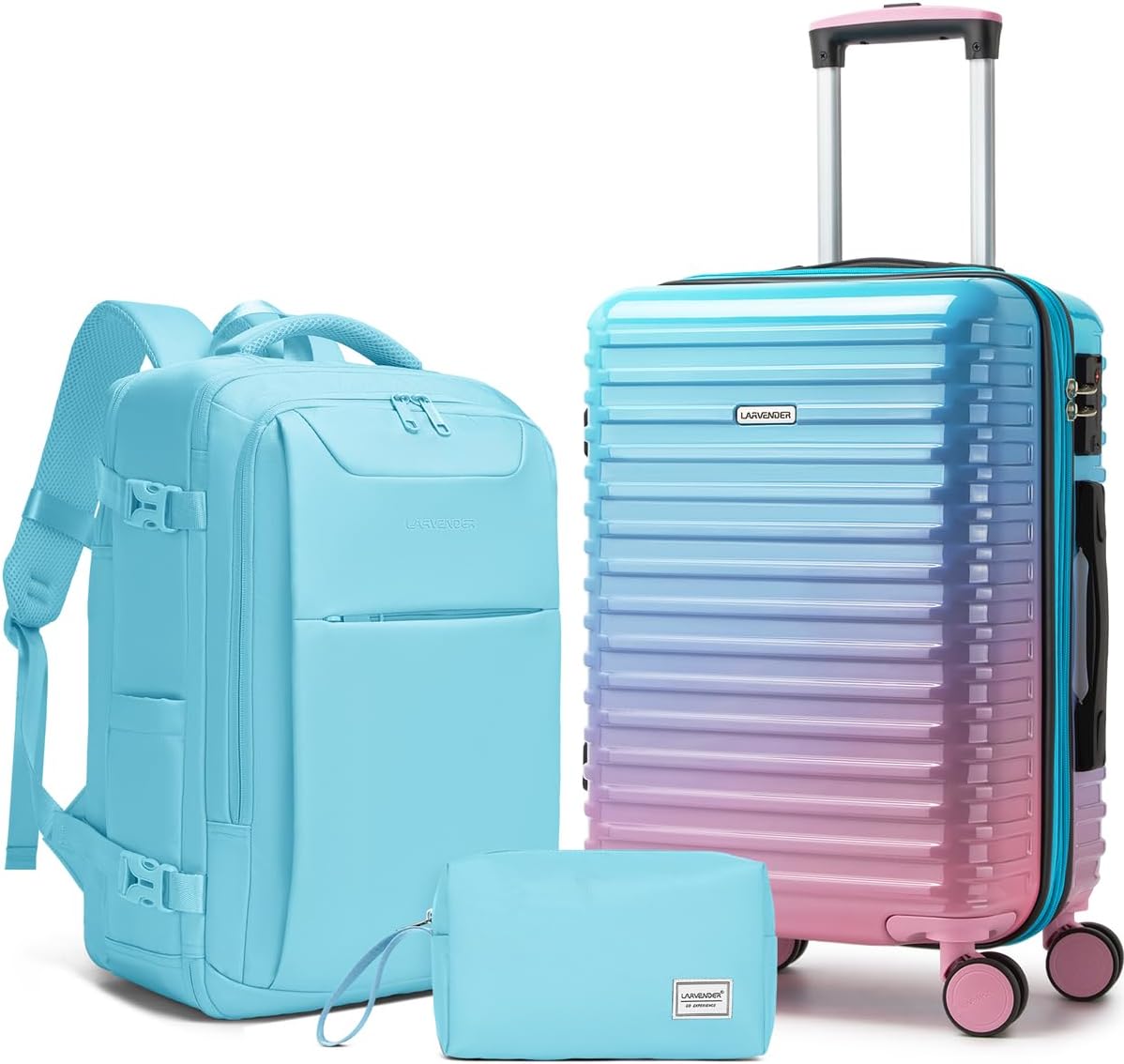 Carry on Luggage 22x14x9 Airline Approved, Expandable 20 Inch Hardside Suitcase with Wheels TSA Lock, PC+ABS Lightweight Carry on Suitcases for Women and Men, Lake Green (20/DB/TB)