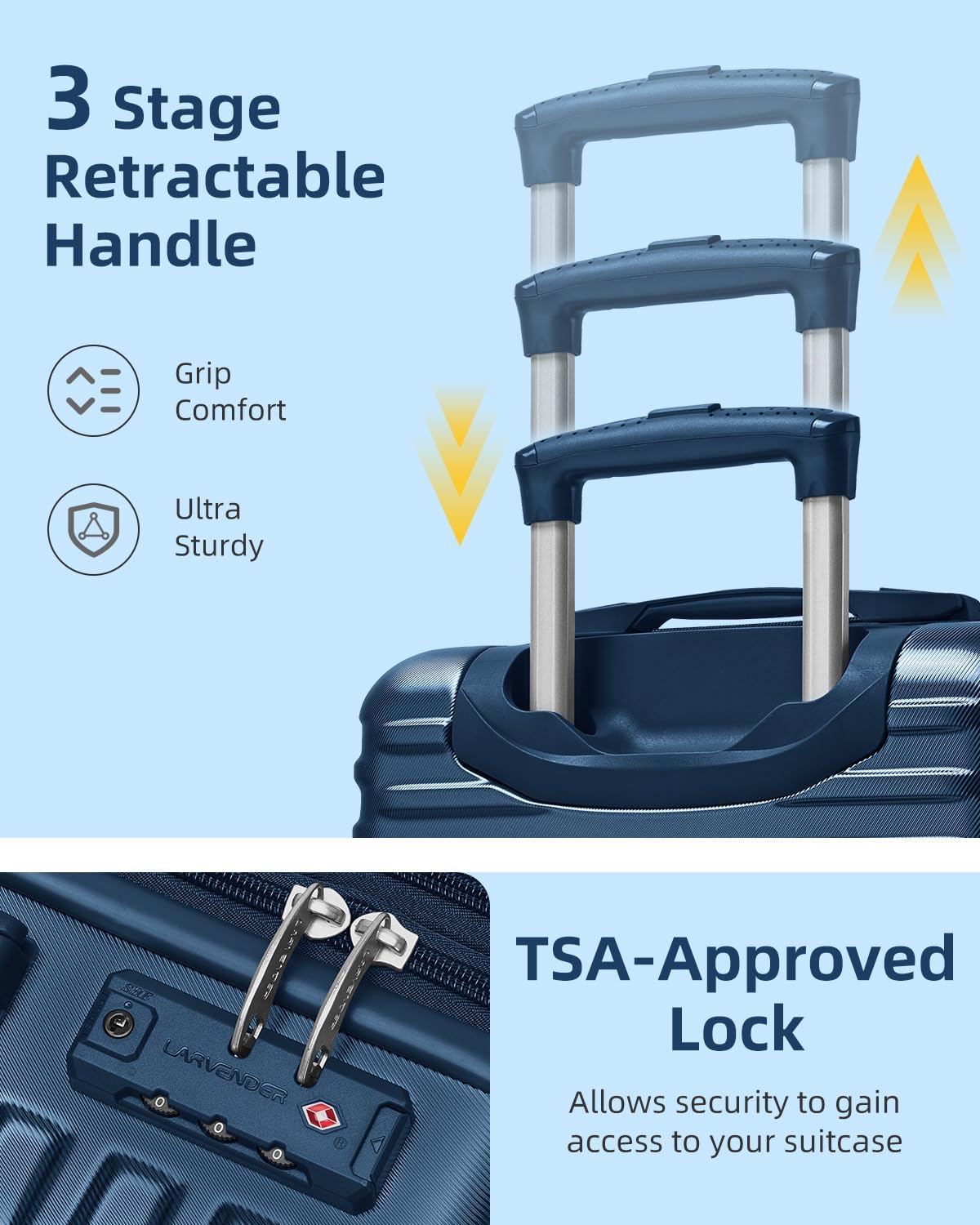 Carry on Luggage 22x14x9 Airline Approved, Expandable 20 Inch Hardside Suitcase with Wheels TSA Lock, PC+ABS Lightweight Carry on Suitcases for Women and Men, Lake Green (20/DB/TB)