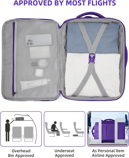 Carry on Luggage 22x14x9 Airline Approved, Expandable 20 Inch Hardside Suitcase with Wheels TSA Lock, PC+ABS Lightweight Carry on Suitcases for Women and Men, Lake Green (20/DB/TB)
