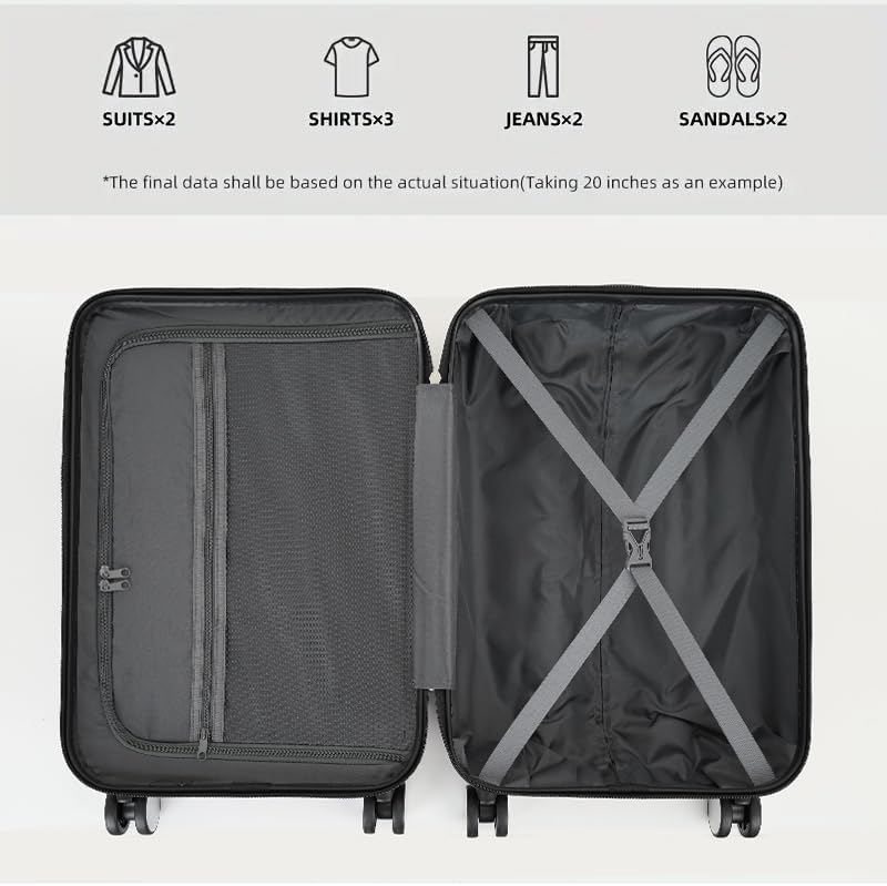 Carry on Luggage 22x14x9 Airline Approved, Expandable 20 Inch Hardside Suitcase with Wheels TSA Lock, PC+ABS Lightweight Carry on Suitcases for Women and Men, Lake Green (20/DB/TB)