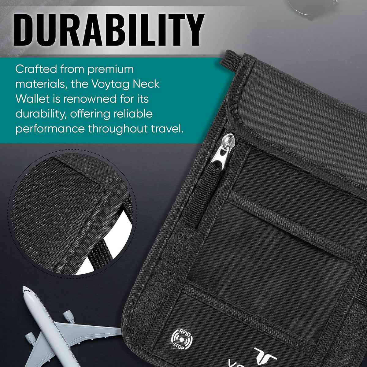 Travel Money Belt & Passport Holder - RFID Blocking Slim Travel Wallet & Fanny Pack for Men and Women - Essential Travel Pouch for Cash, Credit Cards, and Documents