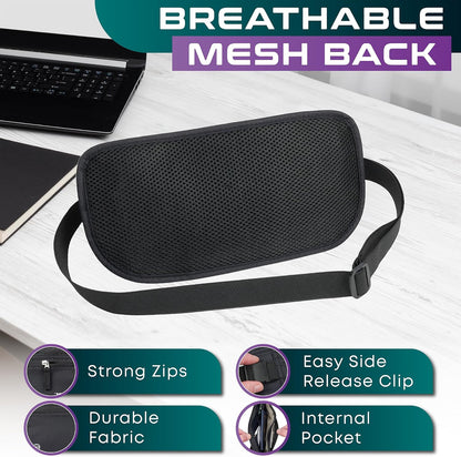 Travel Money Belt & Passport Holder - RFID Blocking Slim Travel Wallet & Fanny Pack for Men and Women - Essential Travel Pouch for Cash, Credit Cards, and Documents