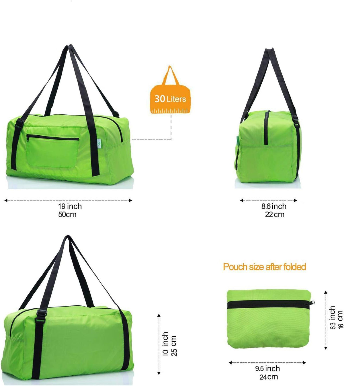 Foldable Travel Duffel Bag For Women & Men Luggage Great for Gym - large navy blue