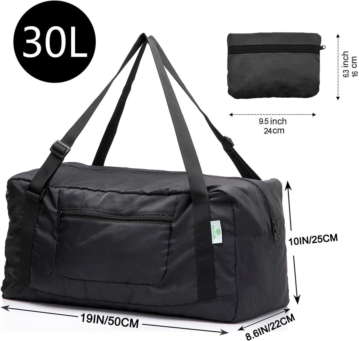 Foldable Travel Duffel Bag For Women & Men Luggage Great for Gym - large navy blue